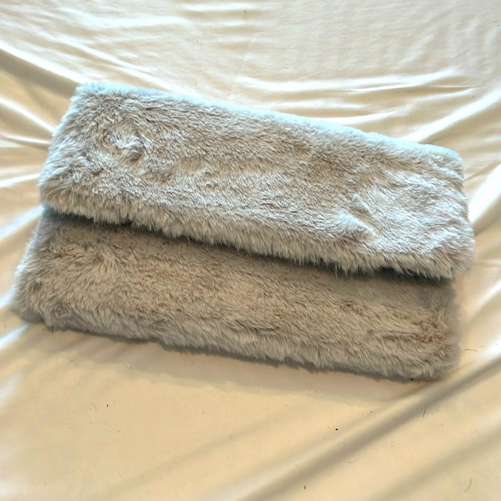 Faux fur clutch